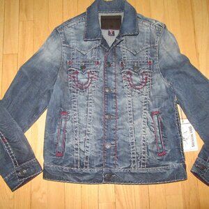 NWT TRUE RELIGION JIMMY SUPER T DENIM JACKET/IRREGULAR/SIZE MEDIUM!